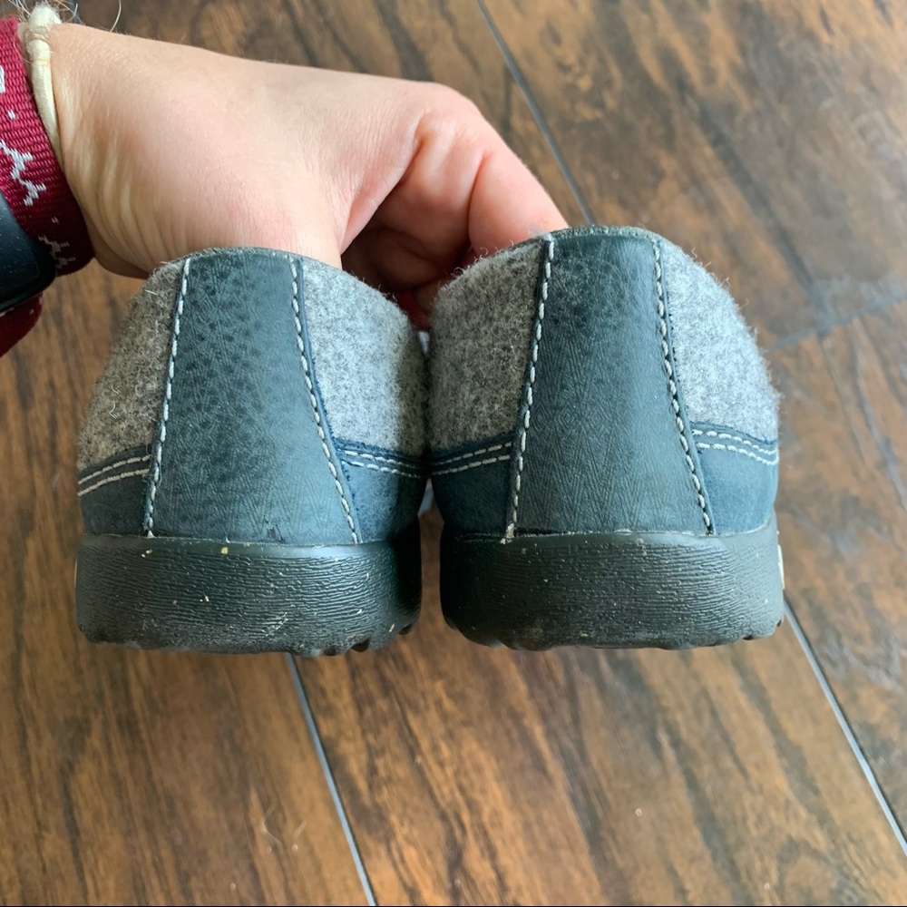 Chaco | Sloan Wool Loafer Slip On Flats Gray Blue Grip Sole - Picture 6 of 6